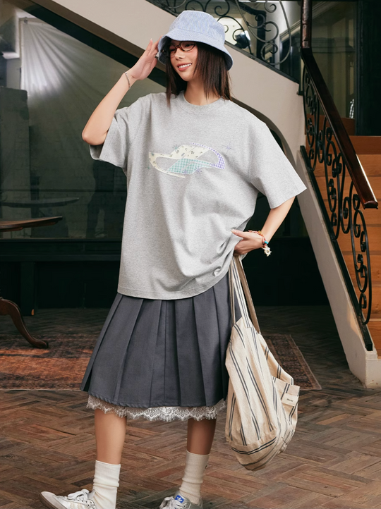 Harsh and Cruel HCAR Floral Plaid Patch Embroidered Tee | Face 3 Face