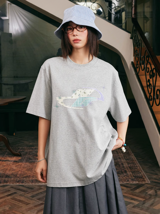 Harsh and Cruel HCAR Floral Plaid Patch Embroidered Tee | Face 3 Face