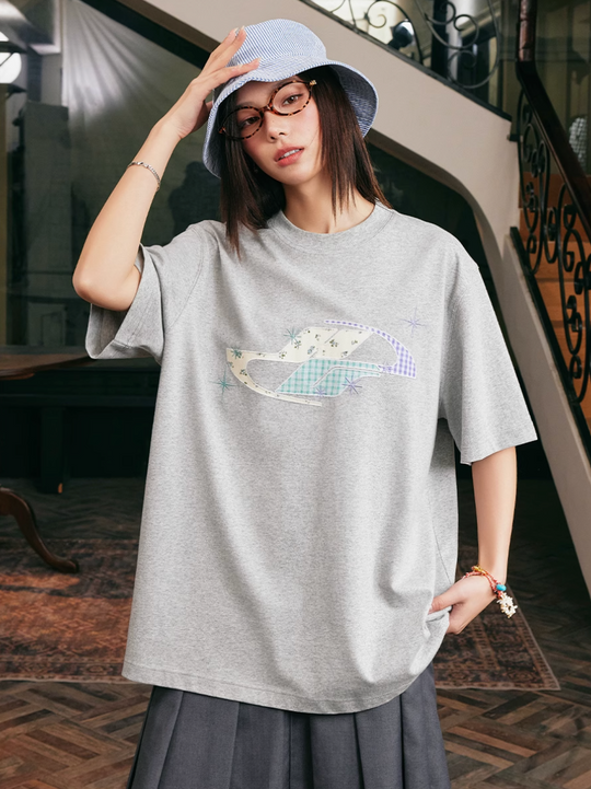 Harsh and Cruel HCAR Floral Plaid Patch Embroidered Tee | Face 3 Face