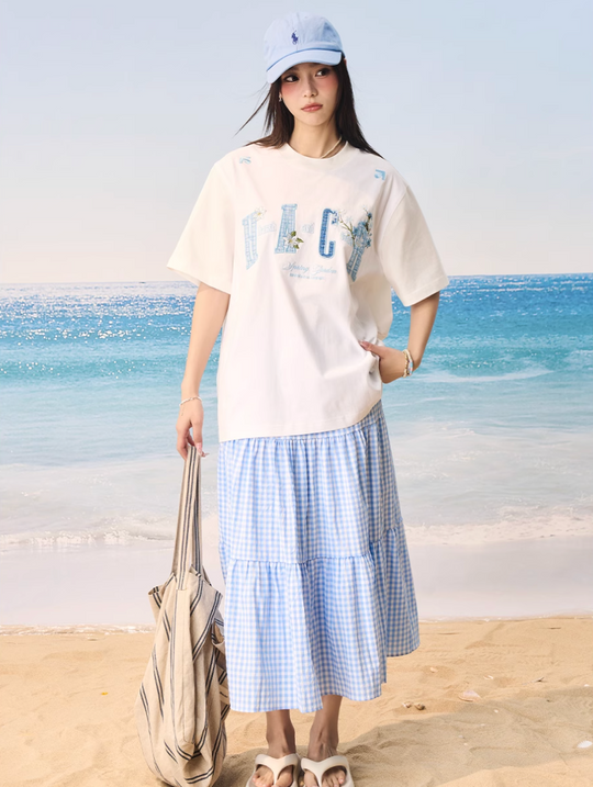 Harsh and Cruel HACR Floral Plaid 3D Embroidered Tee | Face 3 Face