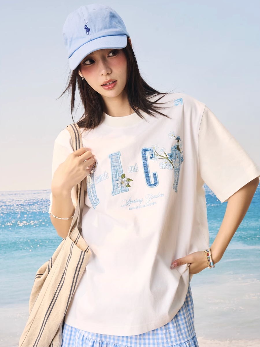 Harsh and Cruel HACR Floral Plaid 3D Embroidered Tee | Face 3 Face