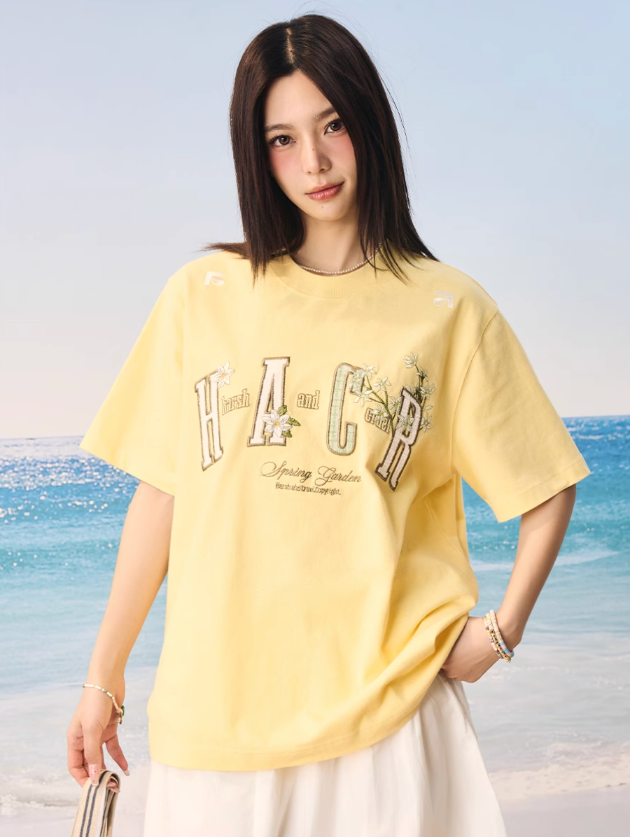 Harsh and Cruel HACR Floral Plaid 3D Embroidered Tee | Face 3 Face