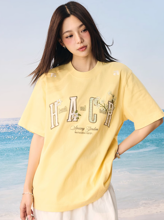 Harsh and Cruel HACR Floral Plaid 3D Embroidered Tee | Face 3 Face