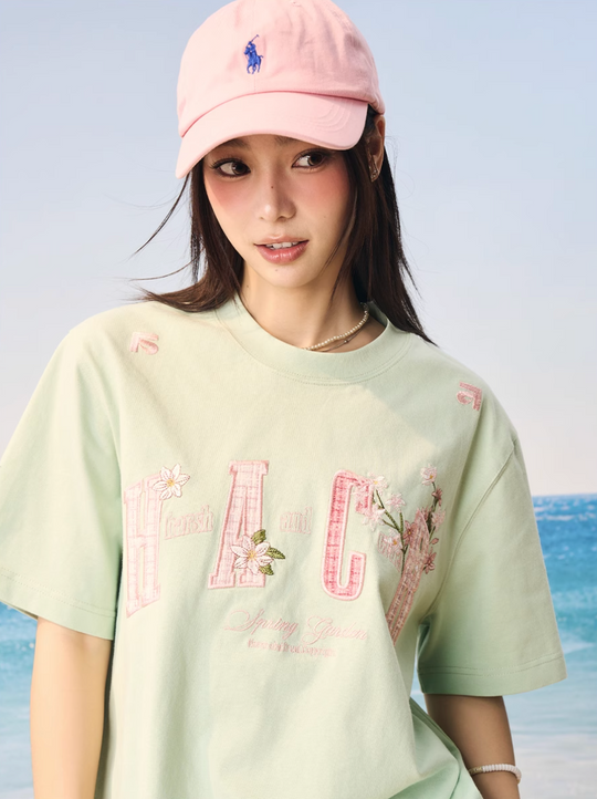 Harsh and Cruel HACR Floral Plaid 3D Embroidered Tee | Face 3 Face
