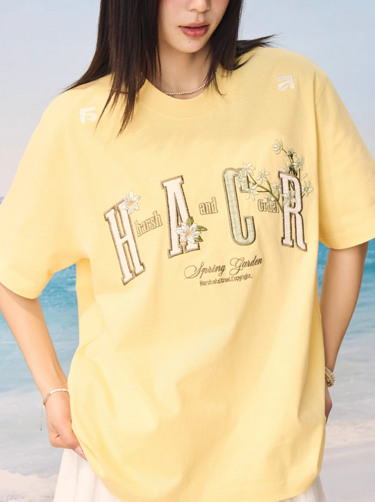 Harsh and Cruel HACR Floral Plaid 3D Embroidered Tee | Face 3 Face