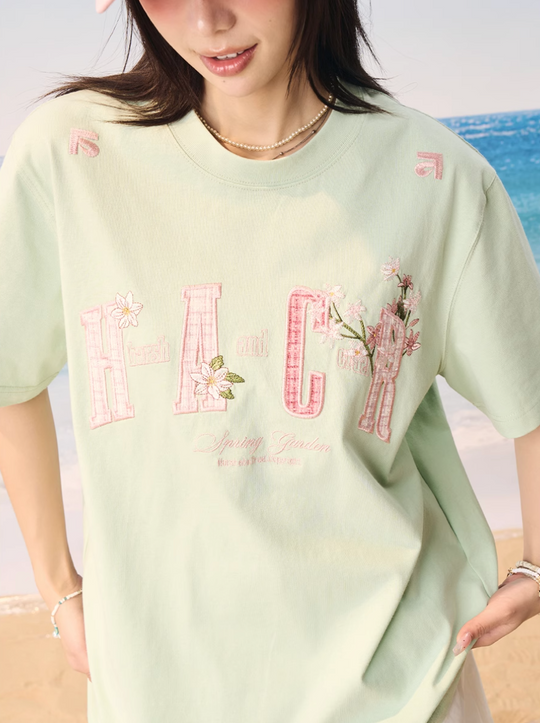 Harsh and Cruel HACR Floral Plaid 3D Embroidered Tee | Face 3 Face