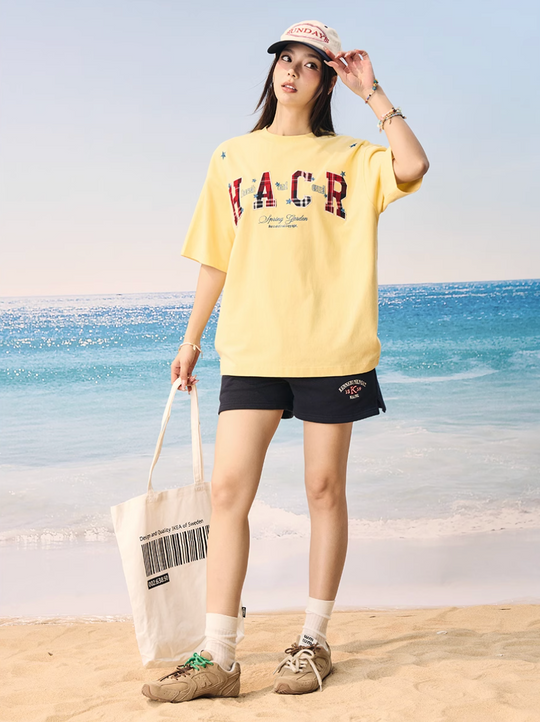 Harsh and Cruel HACR Stars Plaid Patch Embroidered Tee | Face 3 Face