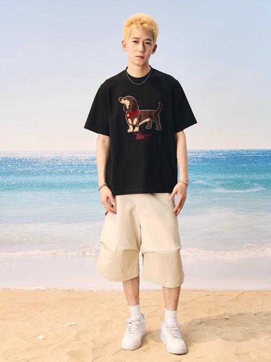 Harsh and Cruel Dachshund 3D Patch Embroidered Tee | Face 3 Face