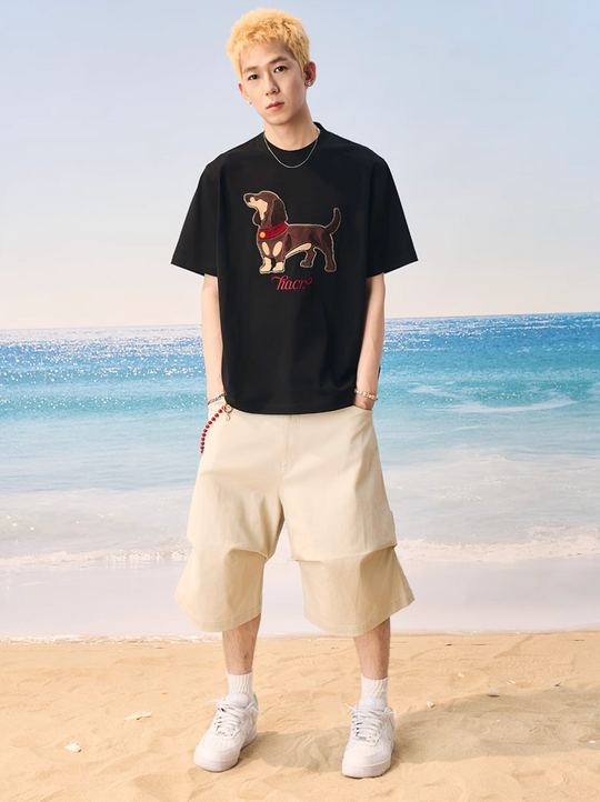 Harsh and Cruel Dachshund 3D Patch Embroidered Tee | Face 3 Face