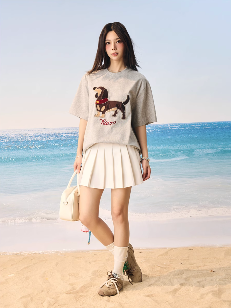 Harsh and Cruel Dachshund 3D Patch Embroidered Tee | Face 3 Face