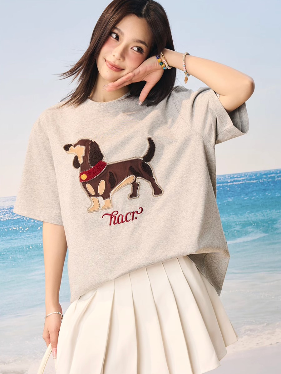 Harsh and Cruel Dachshund 3D Patch Embroidered Tee | Face 3 Face