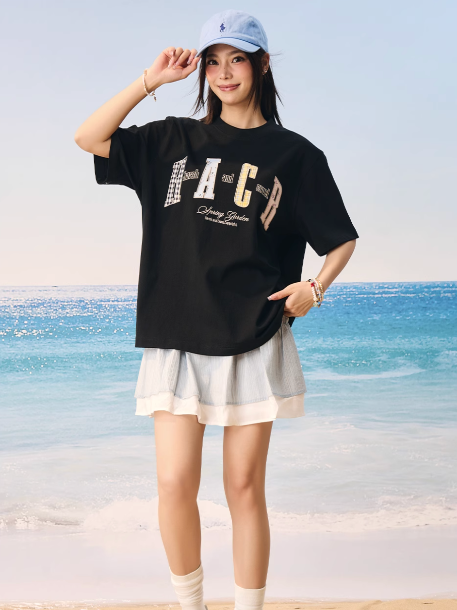 Harsh and Cruel HACR Flower Plaid Multi Patch Tee | Face 3 Face