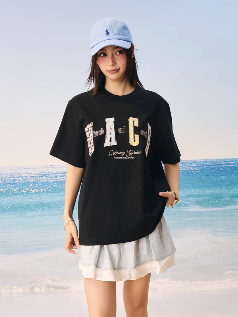 Harsh and Cruel HACR Flower Plaid Multi Patch Tee | Face 3 Face