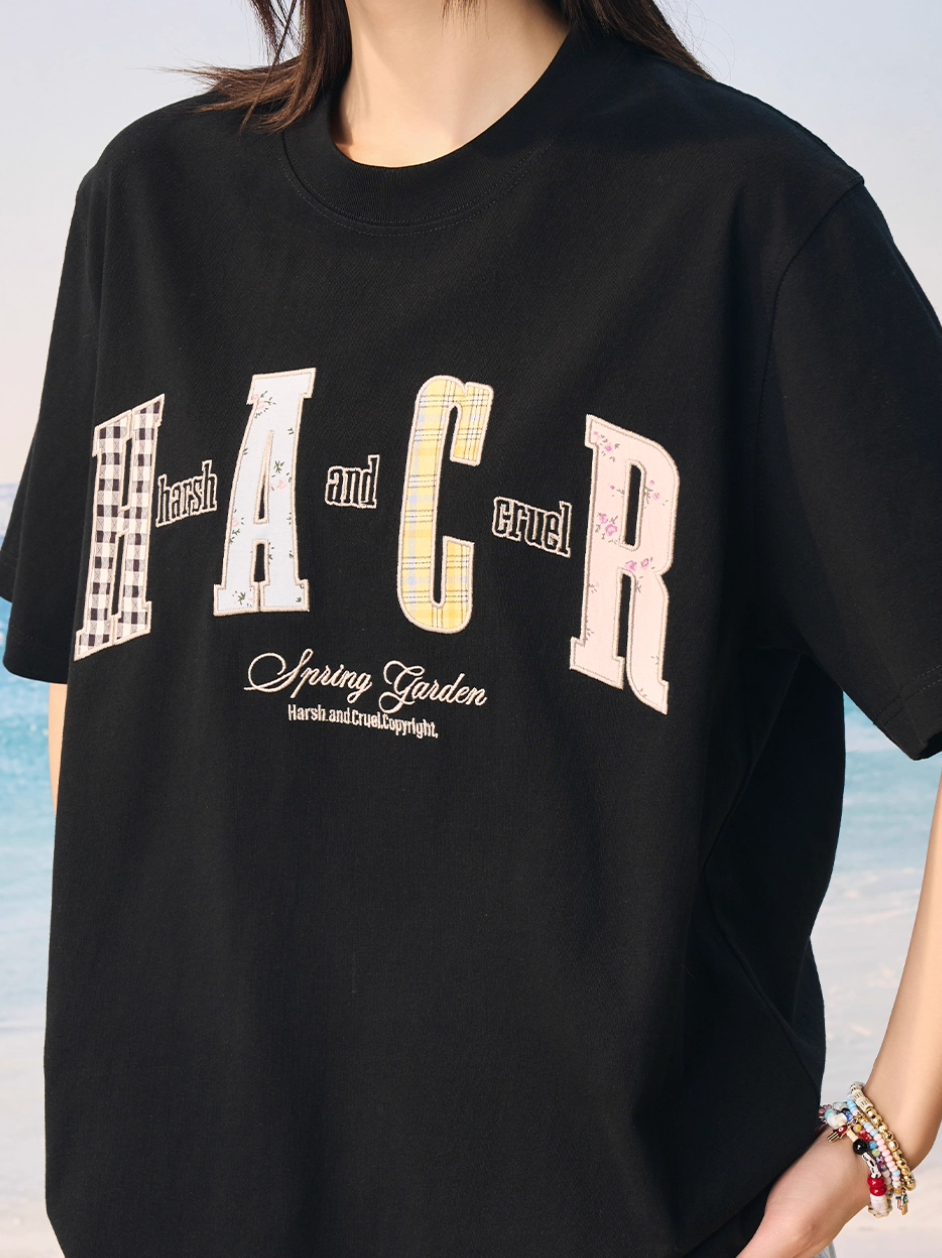 Harsh and Cruel HACR Flower Plaid Multi Patch Tee | Face 3 Face