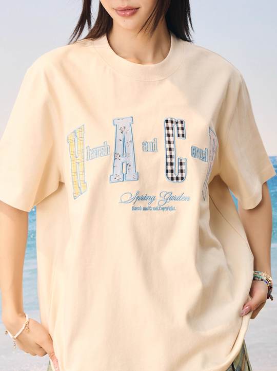 Harsh and Cruel HACR Flower Plaid Multi Patch Tee | Face 3 Face