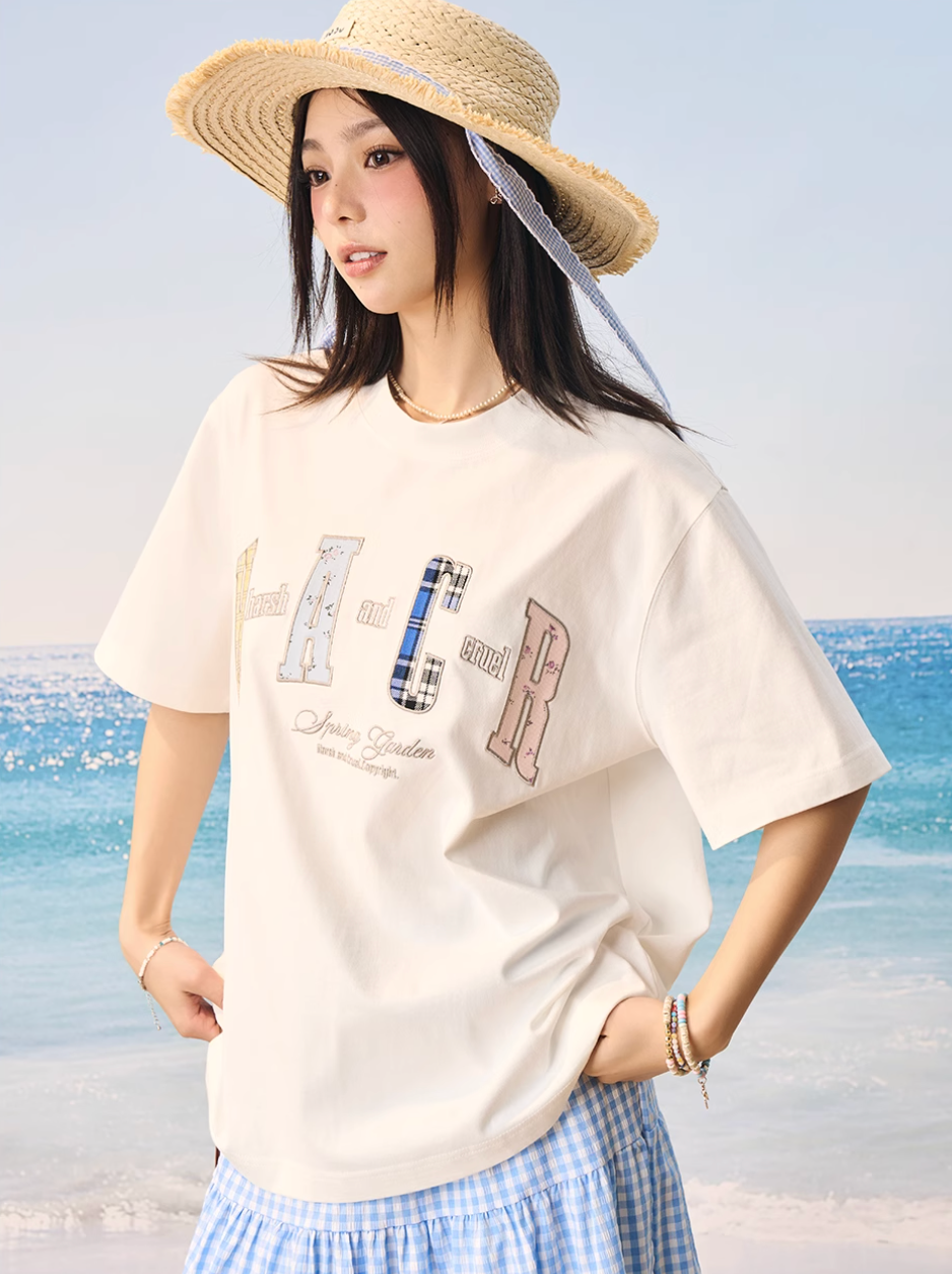 Harsh and Cruel HACR Flower Plaid Multi Patch Tee | Face 3 Face