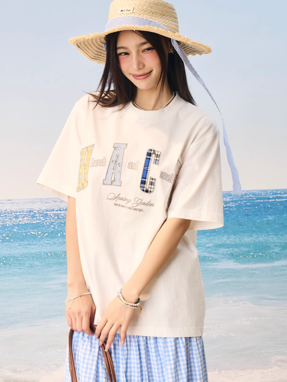 Harsh and Cruel HACR Flower Plaid Multi Patch Tee | Face 3 Face