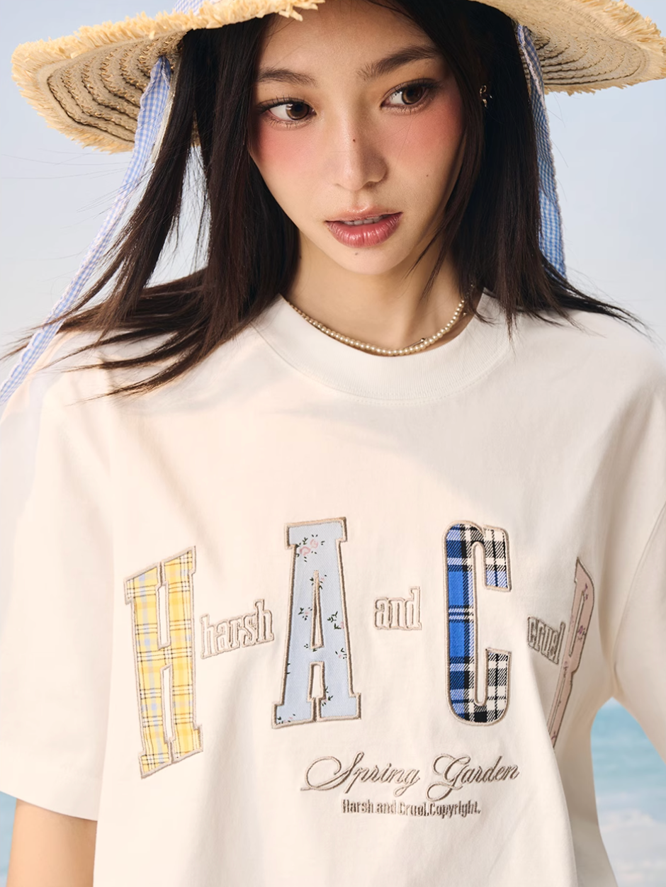 Harsh and Cruel HACR Flower Plaid Multi Patch Tee | Face 3 Face