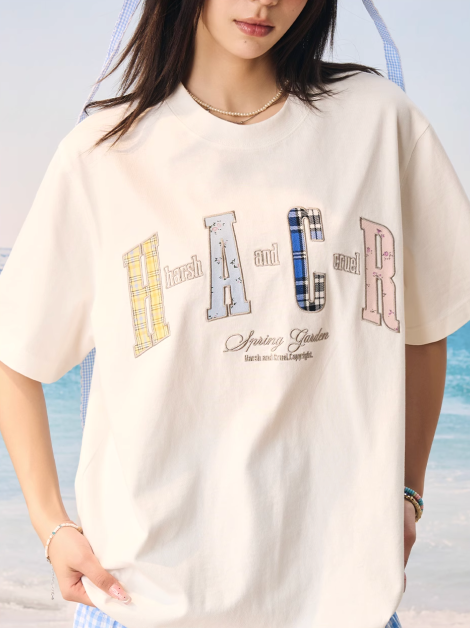 Harsh and Cruel HACR Flower Plaid Multi Patch Tee | Face 3 Face