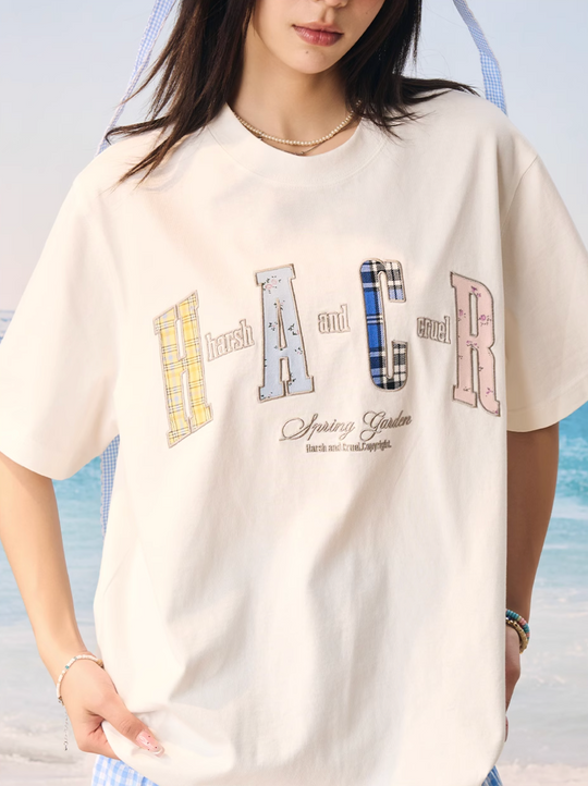 Harsh and Cruel HACR Flower Plaid Multi Patch Tee | Face 3 Face