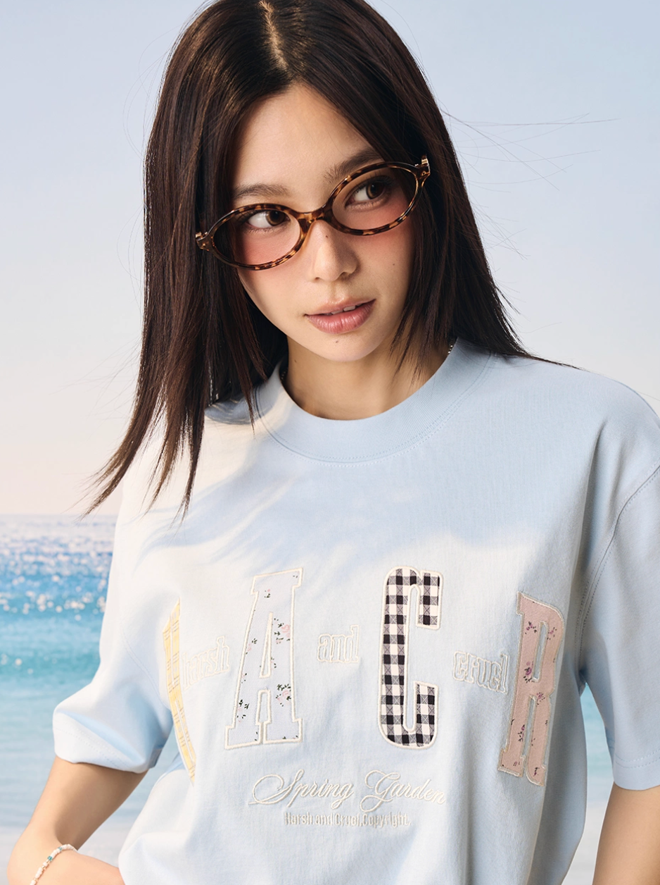 Harsh and Cruel HACR Flower Plaid Multi Patch Tee | Face 3 Face