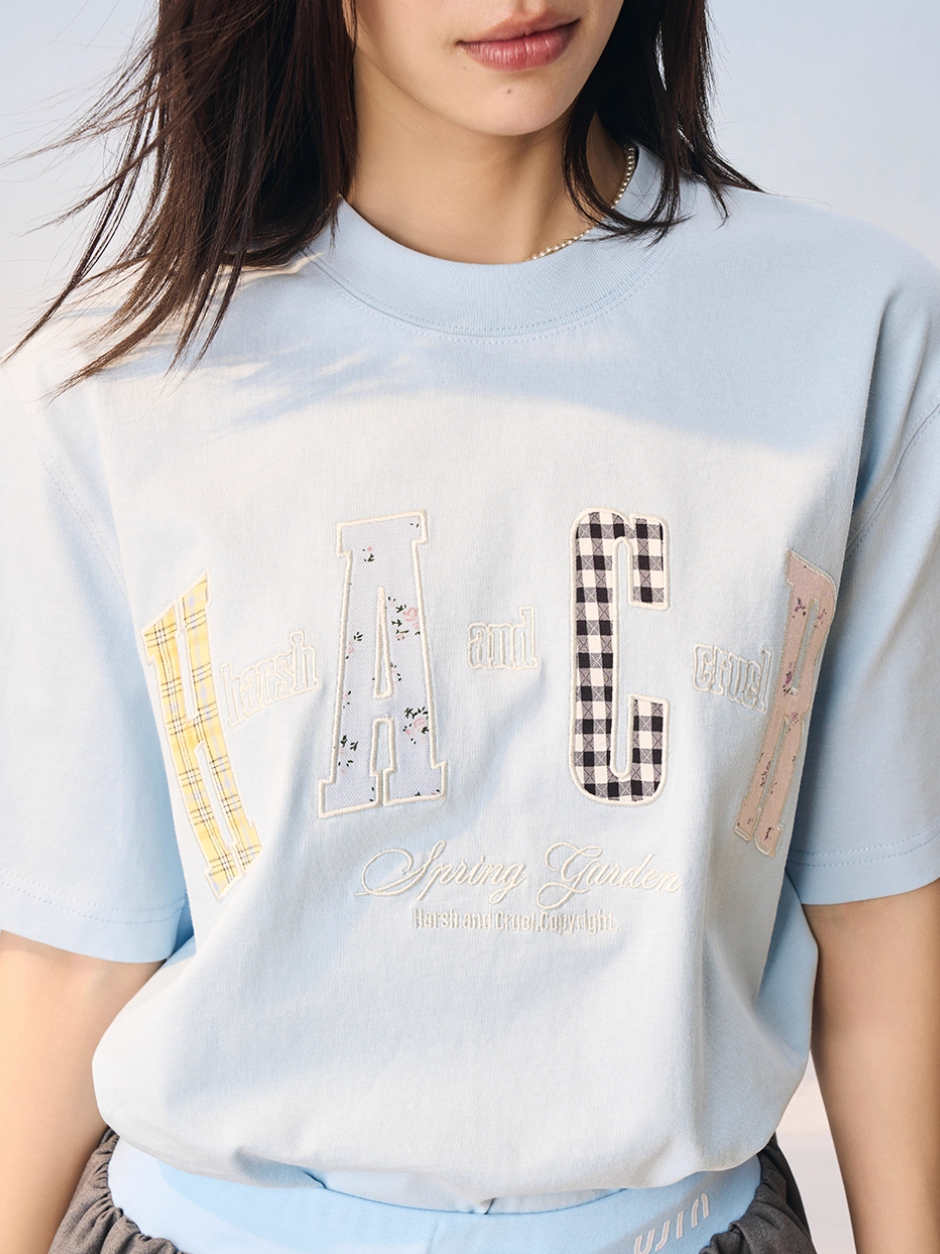 Harsh and Cruel HACR Flower Plaid Multi Patch Tee | Face 3 Face