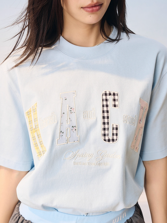 Harsh and Cruel HACR Flower Plaid Multi Patch Tee | Face 3 Face