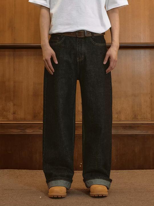 Harsh and Cruel Original Wide Black Jeans | Face 3 Face