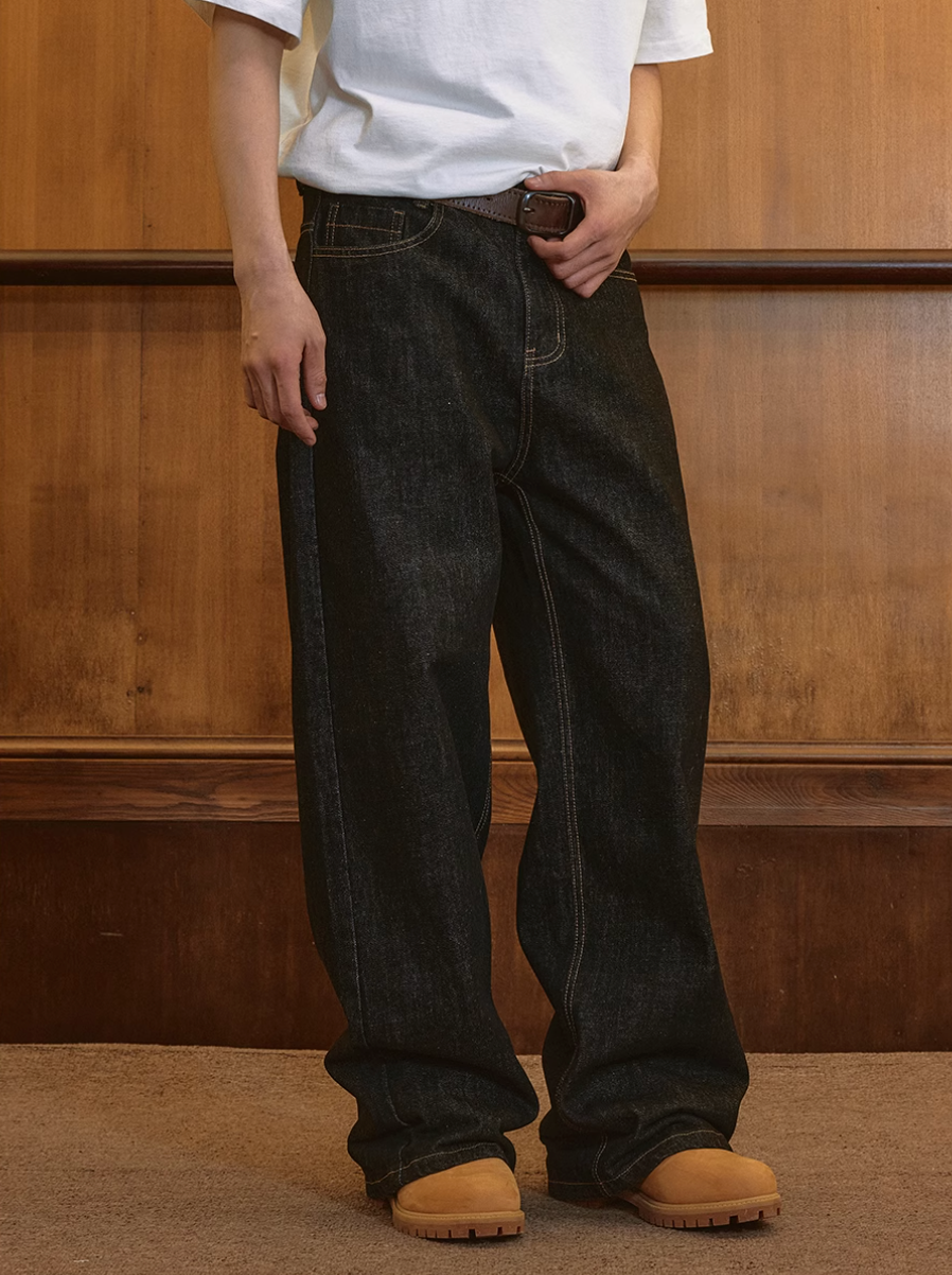 Harsh and Cruel Original Wide Black Jeans | Face 3 Face