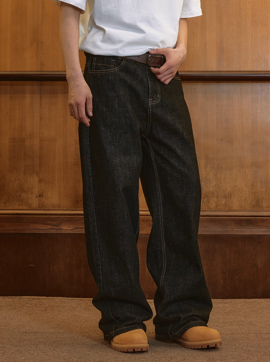 Harsh and Cruel Original Wide Black Jeans | Face 3 Face