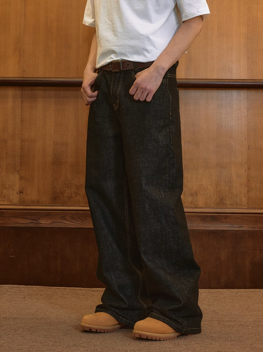 Harsh and Cruel Original Wide Black Jeans | Face 3 Face