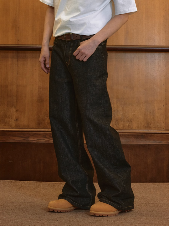 Harsh and Cruel Original Wide Black Jeans | Face 3 Face