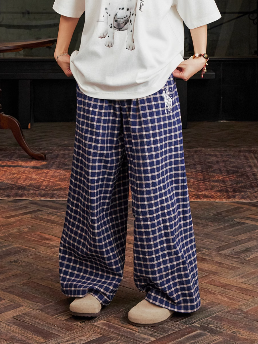 Harsh and Cruel Casual Plaid Baggy Pants | Face 3 Face