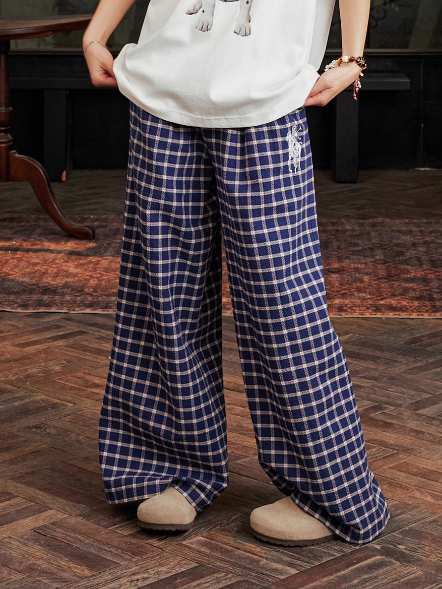 Harsh and Cruel Casual Plaid Baggy Pants | Face 3 Face