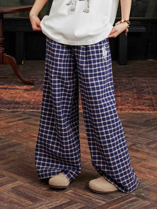 Harsh and Cruel Casual Plaid Baggy Pants | Face 3 Face