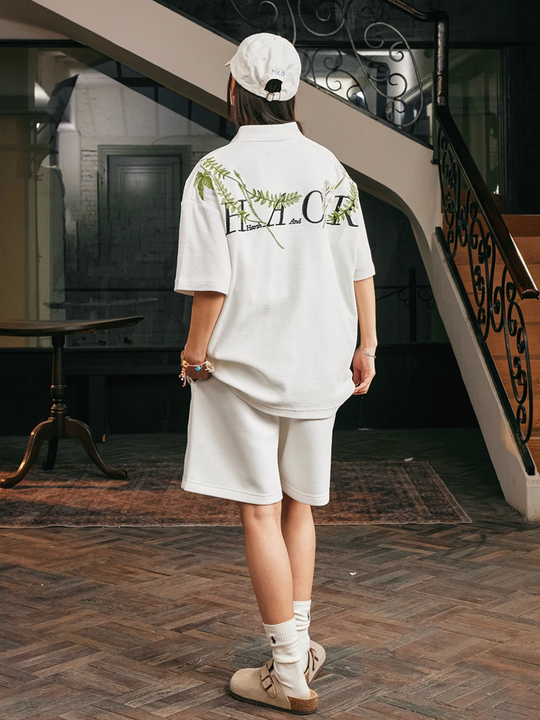 Harsh and Cruel Botanical Embroidered Sweat Shorts | Face 3 Face