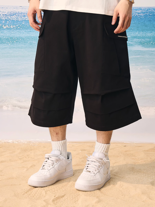 Harsh and Cruel 3D Pleated Cargo Pocket Work Shorts | Face 3 Face