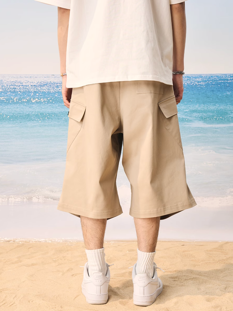 Harsh and Cruel 3D Pleated Cargo Pocket Work Shorts | Face 3 Face