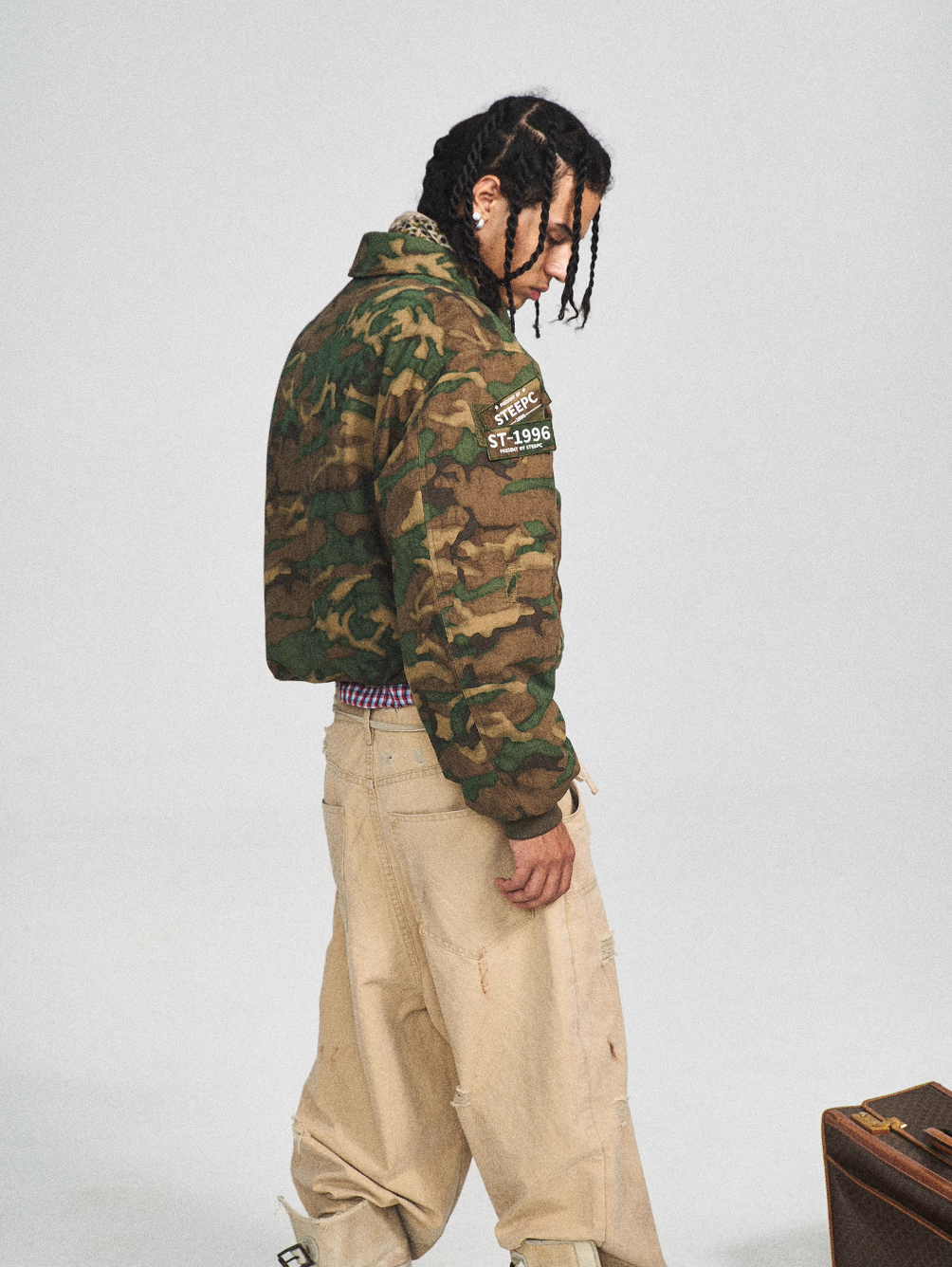 STEEPC Army Green Camouflage MA-2 Jacket | Face 3 Face