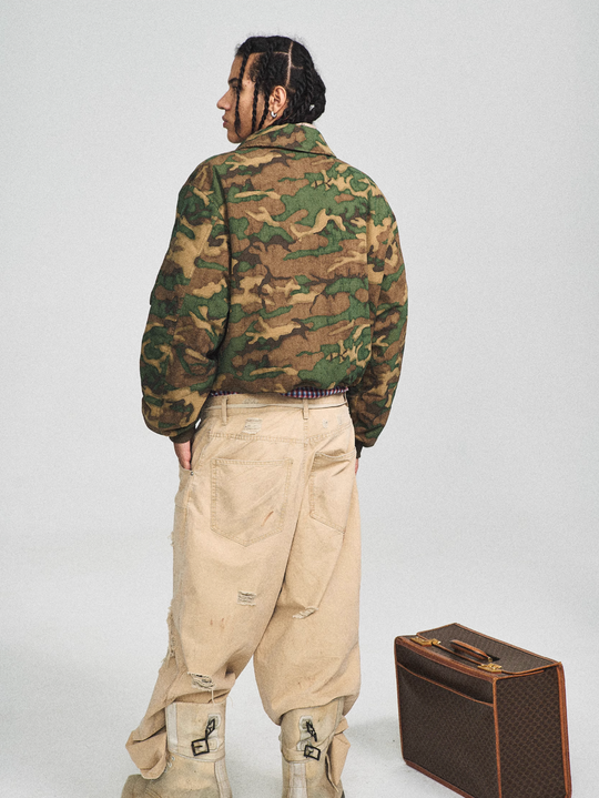 STEEPC Army Green Camouflage MA-2 Jacket | Face 3 Face