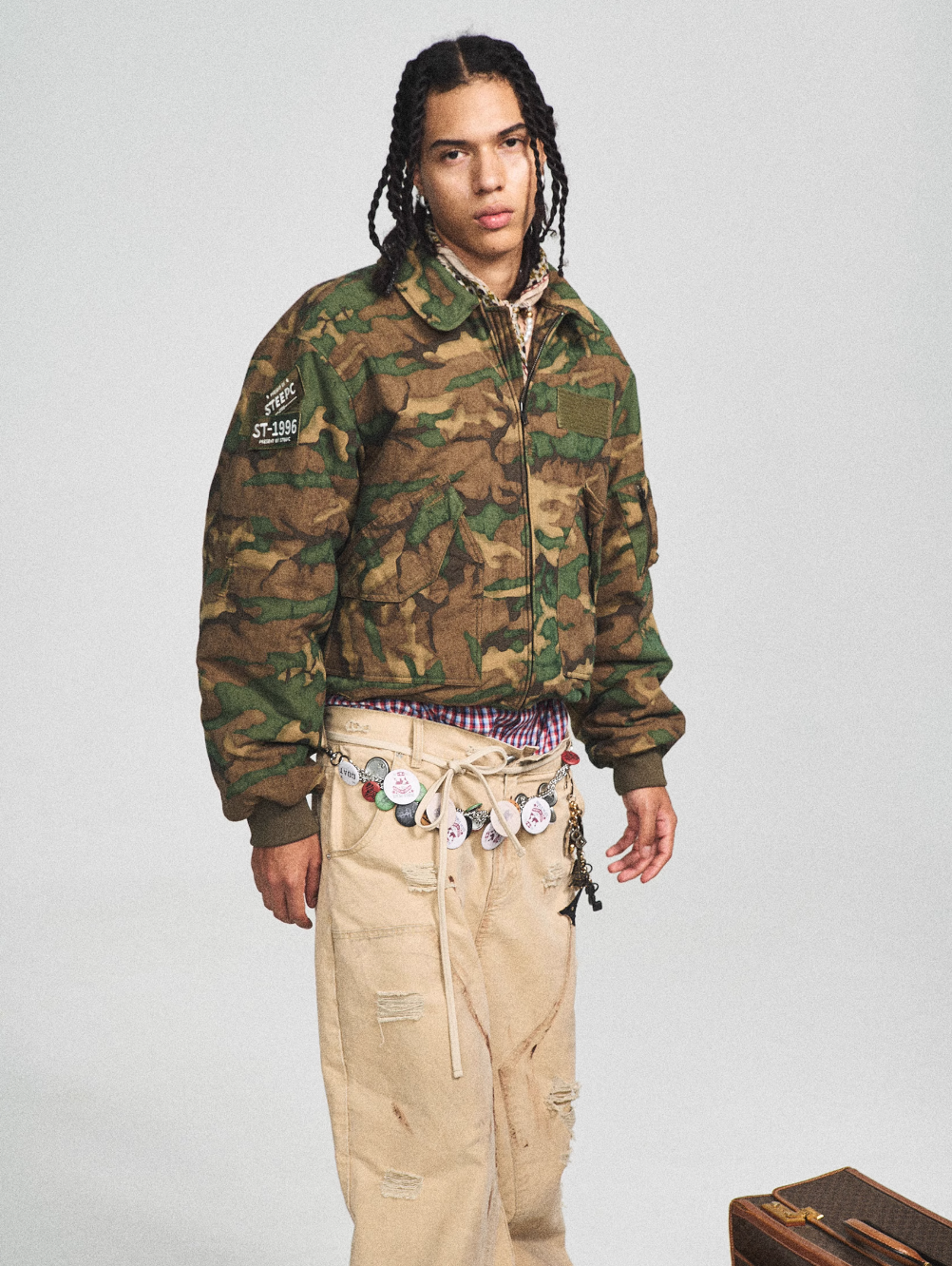 STEEPC Army Green Camouflage MA-2 Jacket | Face 3 Face