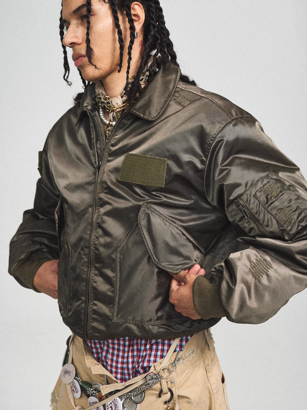 STEEPC Army Green Camouflage MA-2 Jacket | Face 3 Face