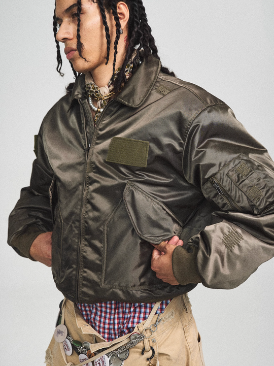 STEEPC Army Green Camouflage MA-2 Jacket | Face 3 Face