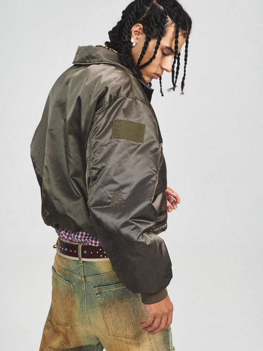 STEEPC Army Green Camouflage MA-2 Jacket | Face 3 Face