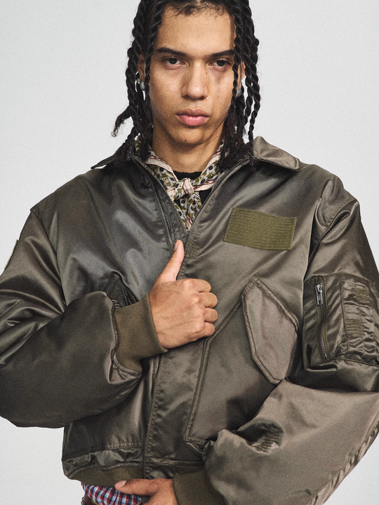 STEEPC Army Green Camouflage MA-2 Jacket | Face 3 Face