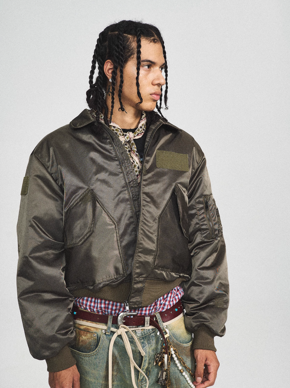 STEEPC Army Green Camouflage MA-2 Jacket | Face 3 Face