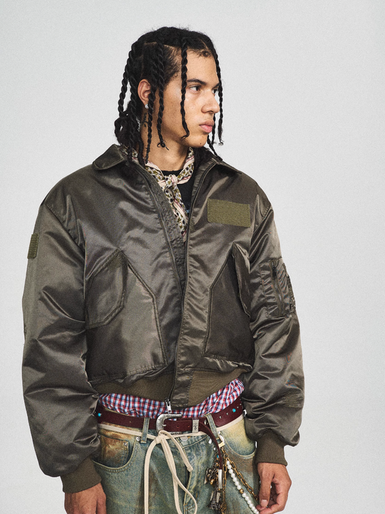 STEEPC Army Green Camouflage MA-2 Jacket | Face 3 Face