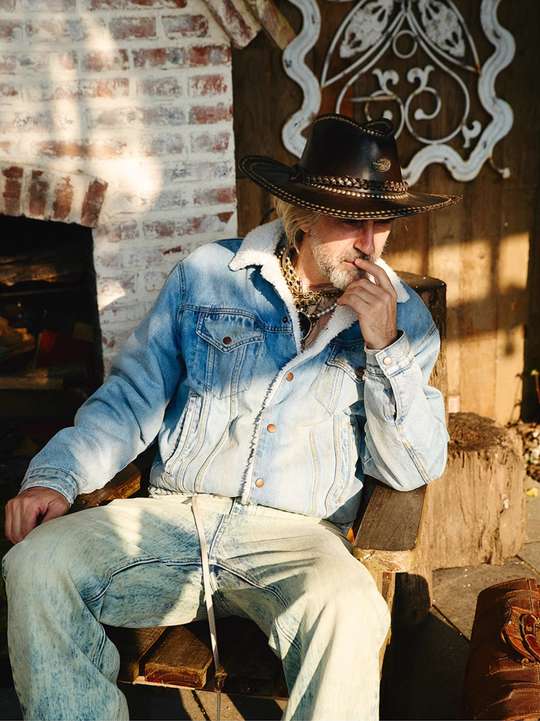 STEEPC Sherpa Lined Washed Denim Jacket | Face 3 Face