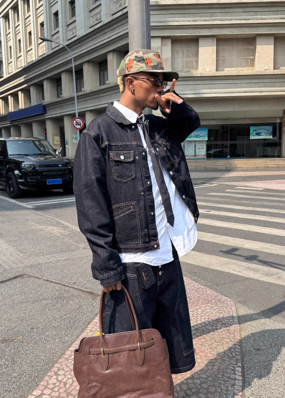 STEEPC Stitched Detail Denim Jacket | Face 3 Face