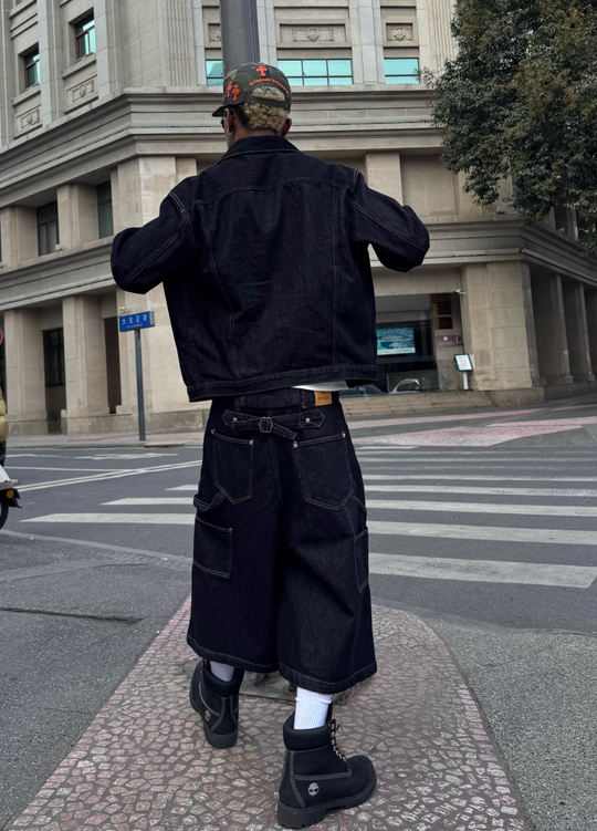 STEEPC Stitched Detail Denim Jacket | Face 3 Face